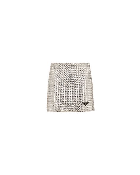 prada rhinestone skirt|Rhinestone.